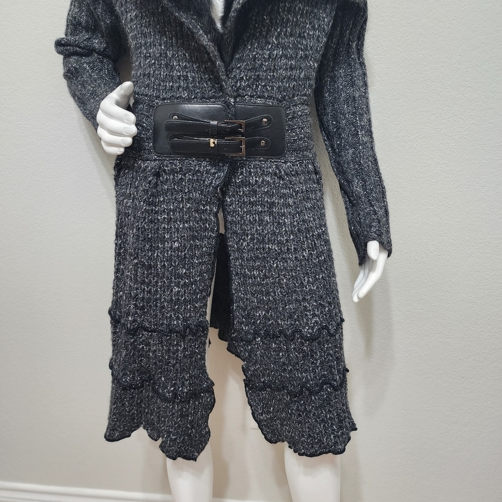 Knits by Milano Wool Mohair Black Boho Cardigan Size 1X - Picture 8 of 11